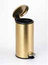 Ver imagem 3 de Lixeira Inox 30L Dourado Deluxe Lixo Pedal Grande Premium