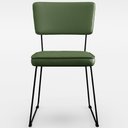 Ver mais imagens de Kit 4 Cadeiras Decorativa Estofada Sala De Jantar Base Aço Allana L02 Facto Verde Musgo - Lyam