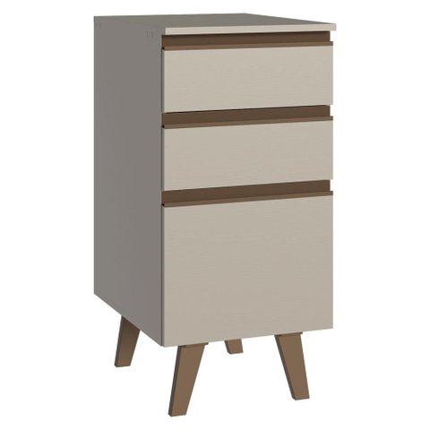 Balcão de Cozinha 40cm 3 Gavetas com Pés Nice Madesa
