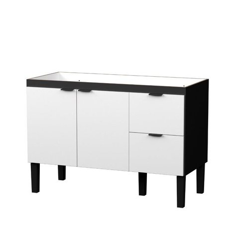 Gabinete / Balcão de Cozinha Coli Mdf / Mdp para Pia de 1.20m Cor Branco / Preto Cmax