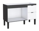 Ver imagem 2 de Gabinete / Balcão de Cozinha Coli Mdf / Mdp para Pia de 1.20m Cor Branco / Preto Cmax