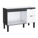 Ver imagem 2 de Gabinete / Balcão de Cozinha Coli Mdf / Mdp para Pia de 1.20m Cor Branco / Preto Cmax