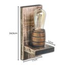 Ver imagem 5 de Kit Luminárias de Madeira Maciça - Modelos Barril, Roda de Carroça, Arandelas de Parede e Lustre