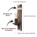 Ver imagem 6 de Kit Luminárias de Madeira Maciça - Modelos Barril, Roda de Carroça, Arandelas de Parede e Lustre