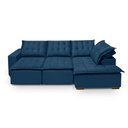 Ver imagem 4 de Sofá de Canto 5 Lugares Vitoria 270cm Retrátil e Reclinável com Tecido Veludo Nobre Sofatec