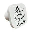 Ver imagem 3 de Suporte Decorativo de Madeira Gratidão Branco 6x6x5 cm - D’Rossi
