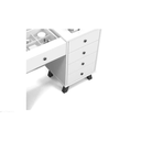 Ver imagem 3 de Penteadeira Camarim Luna 5 Gavetas Led Espelho Pés de Madeira Branco