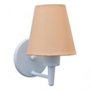 Ver imagem 4 de Arandela Cone Md-2004 Base Branco Cúpula em Tecido 14-14x07cm Palha - Bivolt