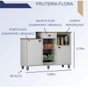 Ver imagem 5 de Fruteira 2 Portas 1 Gaveta 2 Cestos Balcão Microondas Flora - Branco/cinamomo