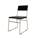 Ver imagem 2 de Kit 8 Cadeiras Málaga Corino Preto Base Cobre para Mesa Sala Cozinha - Cobre/preto