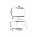 Ver imagem 6 de Conjunto para Banheiro Alice 1 Metro Suspenso com Cuba Aurora - Fabribam