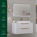 Ver imagem 5 de Conjunto para Banheiro Alice 1 Metro Suspenso com Cuba Aurora - Fabribam