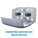 Ver imagem 5 de Dispenser Papel Higiênico Rolão Duplo Branco C/ Cristal Elisa Plus