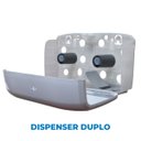 Ver imagem 3 de Dispenser Papel Higiênico Rolão Duplo Branco C/ Cristal Elisa Plus
