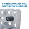Dispenser Papel Higiênico Rolão Duplo Branco C/ Cristal Elisa Plus - 6