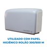 Dispenser Papel Higiênico Rolão Duplo Branco C/ Cristal Elisa Plus - 10