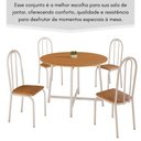 Ver imagem 2 de Conjunto Sala de Jantar 90cm Ilhabela 4 Cad Branca C- Jambo
