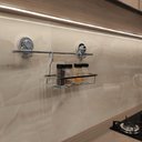 Ver imagem 3 de Barra para Pendurar Utensílios de Cozinha com Ventosa 50cm Aço Cromado