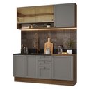 Ver imagem 2 de Armário de Cozinha Compacta 180 Cm Rustic-cinza Vik Madesa 04 Rustic-cinza