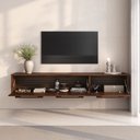 Ver imagem 4 de Rack Suspenso para Tv 75 sem Pés Madeira Castanho Tecca Idimex