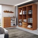 Ver imagem 2 de Guarda-roupa Luna 6 Portas 2 Gavetas com Cômoda 2 Portas 5 Gavetas Cinamomo - Panorama Móveis