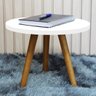 Mesa de Cento Apoio para Sala Decorativa Branco - 1