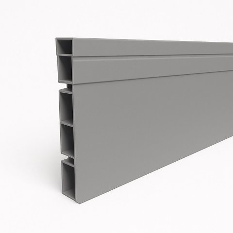 Rodapé 10cm X 2,7m Pvc Cinza