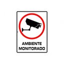 Ver imagem 1 de Placa Sinal.pvc 15x20cm Ambiente Monitorado Ref 1916