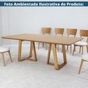 Ver imagem 3 de Mesa Jantar Maitê Nacional Móveis Retangular 220cm (larg) Base Madeira Vazada Tampo Madeira Amê