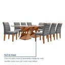 Ver imagem 5 de Conjunto Sala de Jantar Genova Tampo Vidro/MDF com 8 Cadeiras Smart Plus