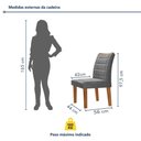 Ver imagem 4 de Conjunto Sala de Jantar Genova Tampo Vidro/MDF com 8 Cadeiras Smart Plus