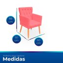 Ver imagem 7 de Kit Poltrona Capitonê Clássica Confortável para Sala e Quarto Ana Suede