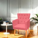Ver imagem 2 de Kit Poltrona Capitonê Clássica Confortável para Sala e Quarto Ana Suede