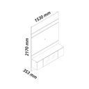 Ver imagem 2 de Home para TV Luminare 153 LED 100% MDF Off White - Gelius