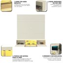 Ver imagem 3 de Home para TV Luminare 153 LED 100% MDF Off White - Gelius