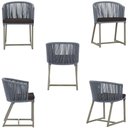 Ver imagem 5 de Mesa com 4 Cadeiras e Noronha Estofado 9 Trama Original Prata