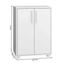 Ver imagem 4 de Balcão Multiuso para Cozinha 53,5x74cm com 2 Portas Branco BMU91