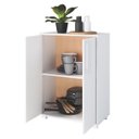 Ver imagem 3 de Balcão Multiuso para Cozinha 53,5x74cm com 2 Portas Branco BMU91