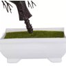 Vaso Planta Artificial Bonsai Verde Flores Arco Árvore - 7