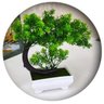 Vaso Planta Artificial Bonsai Verde Flores Arco Árvore - 10