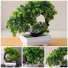 Vaso Planta Artificial Bonsai Verde Flores Arco Árvore - 8