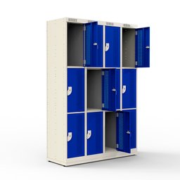 Armário de Aço 12 Portas - Nk 4303 Nilko Armários Azul Cadeado Padrão - 3