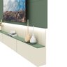 Home para Tv com Led Soberano 2.6 Off White com Verde Floresta - Gelius Móveis - 4