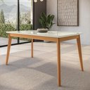 Ver imagem 2 de Mesa de Jantar em Madeira Maciça Kappesberg Canela/off White 160cm