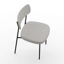 Ver imagem 6 de Cadeira Decorativa Estofada para Sala de Jantar Melina F01 Linho Cinza - Lyam Decor