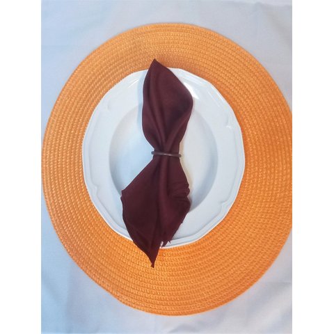 Kit 6 Guardanapos Rafia 38X38 Bordo