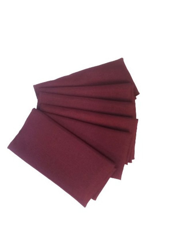 Kit 6 Guardanapos Rafia 38X38 Bordo - 2