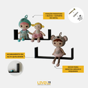 Ver imagem 6 de Kit 2 Prateleiras Nicho U 54x10x15 Livros Decoração - Preto
