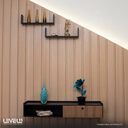 Ver imagem 3 de Kit 2 Prateleiras Nicho U 54x10x15 Livros Decoração - Preto