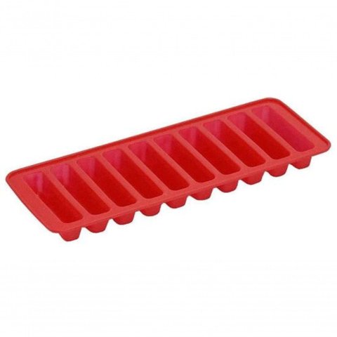 Forma para Gelo Palito em Silicone Vermelho 25 Cm - Mimo Style - Sn1503